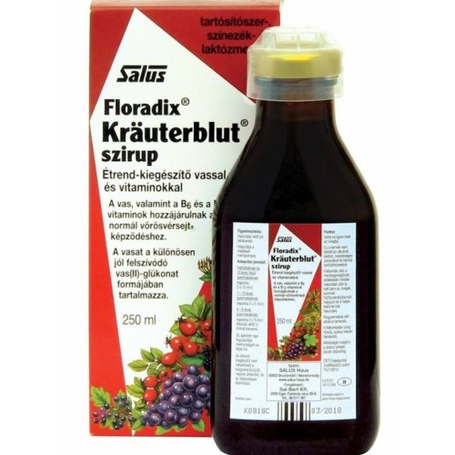 FLORADIX KRAUTERBLUT-S SZIRUP VASHIÁNYRA 250 ml