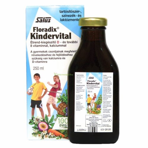 Floradix Kindervital étrend-kiegészítő C-,D-Vitaminnal, kalciummal gyermekeknek 250ml