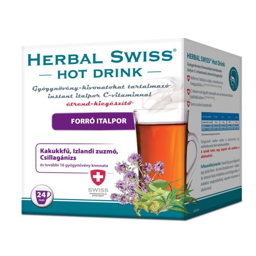 HERBAL SWISS HOT DRINK Gyógynövény-kivonatokat tartalmazó insant italpor 24db