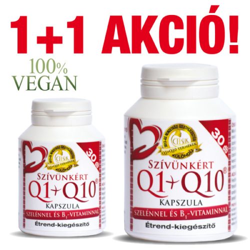 Celsus Szívünkért Q1+Q10 + szelén  + B1 vitamin kapszula 30db 1+1