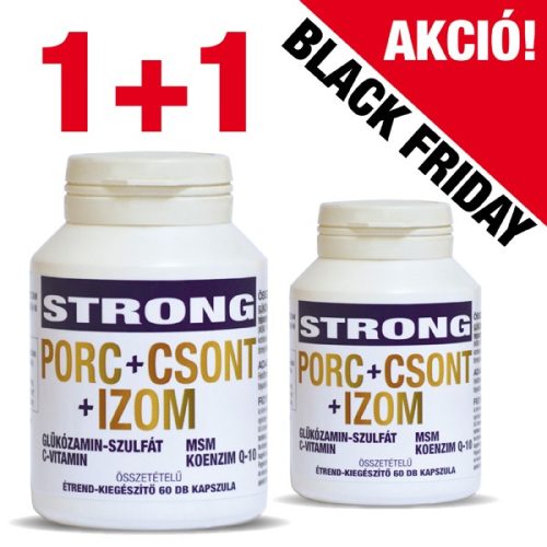  Strong Porc+Csont+Izom Glükózamin-szulfát,MSM étrend-kiegészítő 60 db kapszula 1+1
