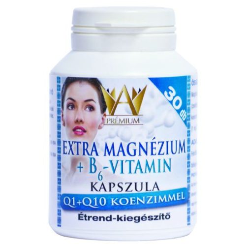 Prémium Extra magnézium +  B6 vitamin + Q1Q10 kapszula 30db