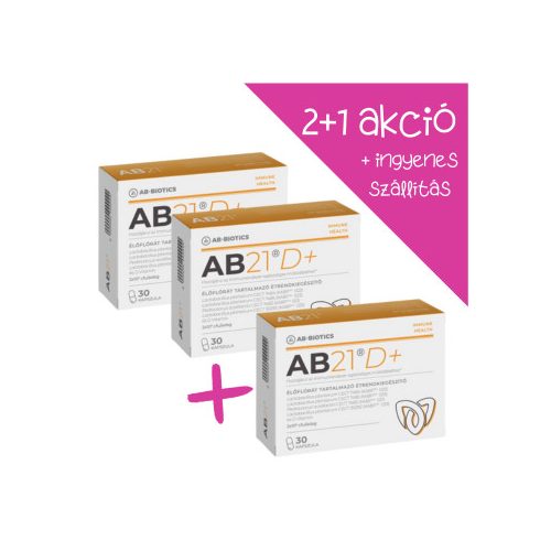 AB 21 D+ élőflórát és D-vitamint tartalmazó étrend-kiegészítő 30 db 2+1