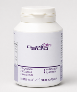 Cardio Extra galagonya, szőlőmag , magnézium ,paradicsom, B6 vitamin összetételű 30 db étrend-kiegészítő