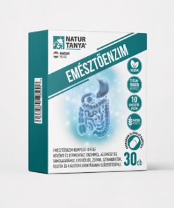 Natur Tanya® EMÉSZTŐENZIM komplex – 10 féle fermentált és növényi emésztő enzim, kalciummal gyomorsav-ellenálló növényi kapszulatokban 30 db